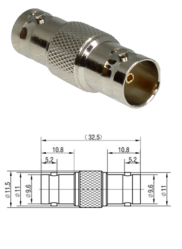 BNC Jack/Jack Adaptor 75 ohm