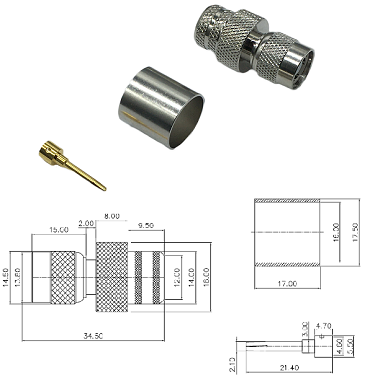 TNC-RP Crimp Plug LMR600