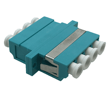  LC/LC Adaptor Quad OM3 SC footprint, Aqua