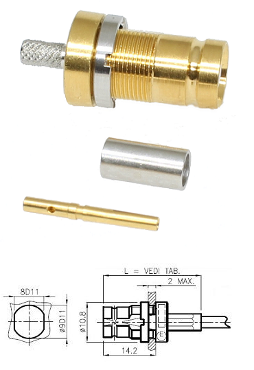 1.6/5.6 Bulkhead Jack CT1320/ST212