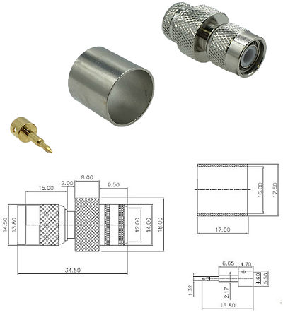 TNC Crimp Plug LMR600