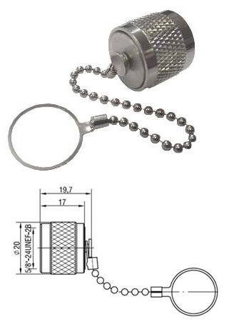 N Type Plug Cap & Chain