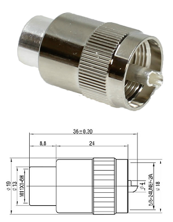 UHF Solder Plug RG213