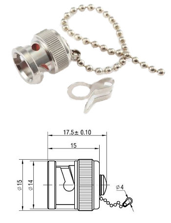 BNC Plug Cap & Chain