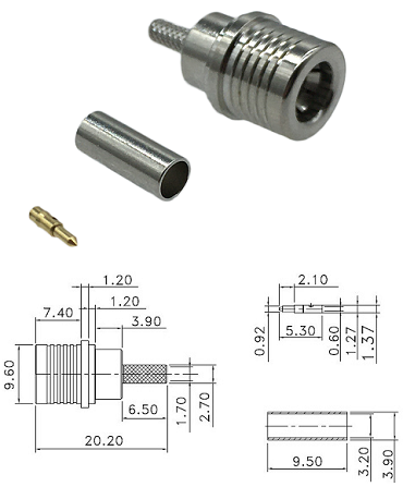 QMA Crimp Plug RG174/RG316