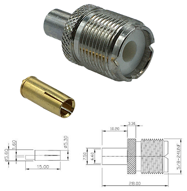  UHF Crimp Jack LMR240