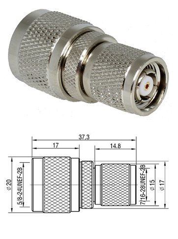 N Male - TNC-RP Male Adaptor