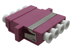 LC/LC Adaptor Quad OM4 SC footprint, Pink