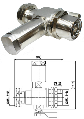 DIN Male to Female Lighting Arrester 690-2700MHz