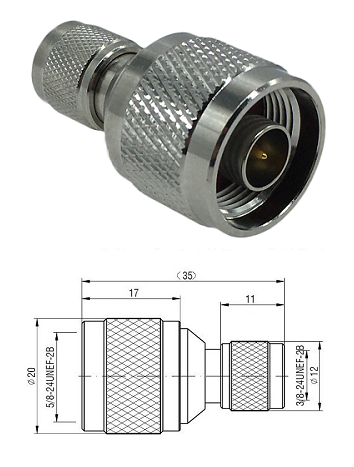 N Male to Mini UHF Male