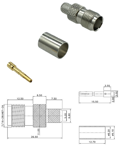 TNC Crimp Jack LMR300