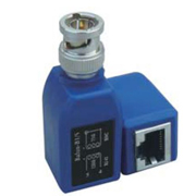 RJ45 - BNC Plug single channel balun Blue