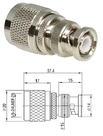 BNC Plug - N Type Plug