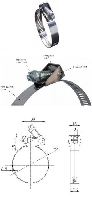 Quick Release Hose Clips - Slotted Band