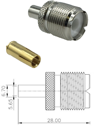 UHF Crimp Jack RG58