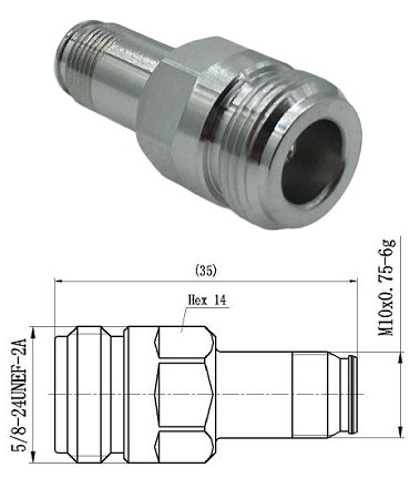 N Type Female to NEX10 Female Adapter