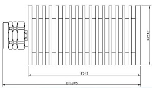 50W RF Termination Load (DC-6GHz, N-Male)