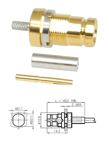 1.6/5.6 Bulkhead Jack RG179, RA8000