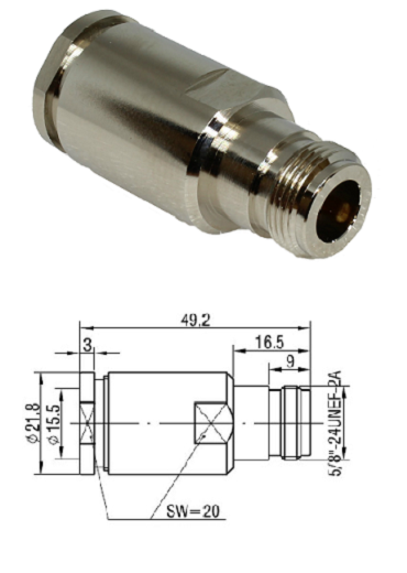 N Type Clamp Jack LMR600 (Easy-Fit)