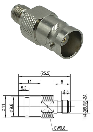 BNC Jack to SMA Jack Adaptor