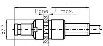 1.0/2.3 Bulkhead Crimp Jack RG179, RA8000