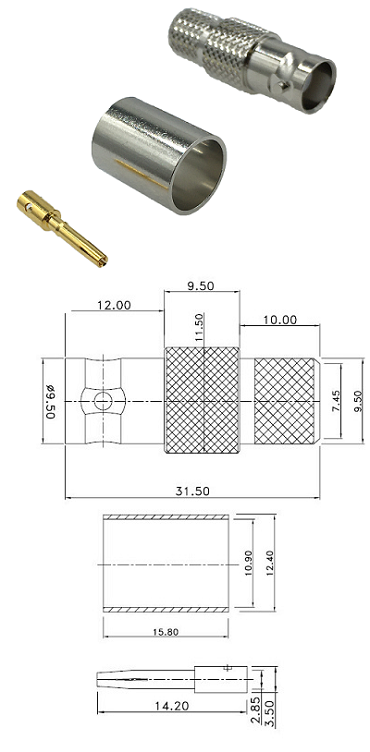 BNC Crimp Jack LMR400