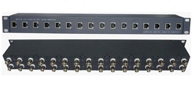 19" Balun Panel 16E1 BNC/RJ45