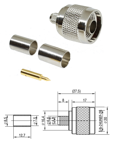 N Type Crimp Plug RG6