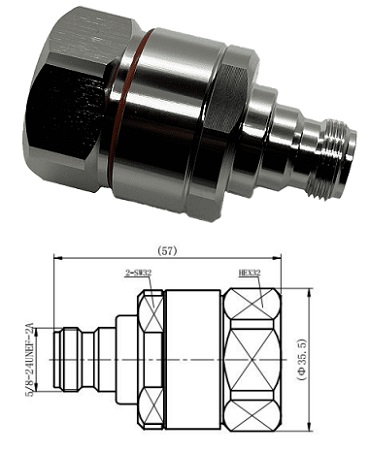 N Straight Female for 7/8" Cable