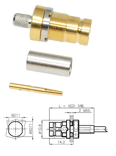 1.6/5.6 Bulkhead Jack NCX/ST779