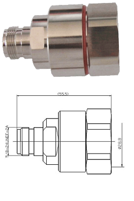 N Type Straight Jack For 7/8” Cable