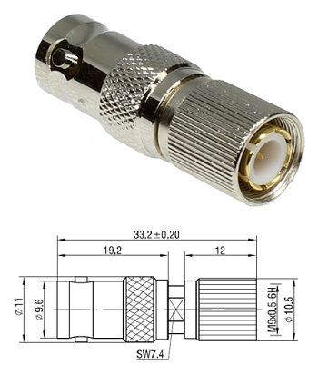 BNC Jack - 1.6/5.6 Plug