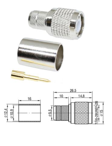 TNC Crimp Plug LMR400