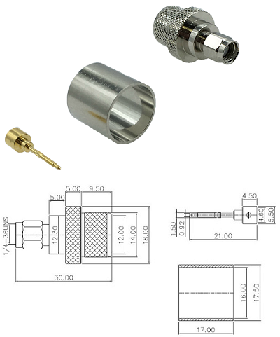 SMA Crimp Plug LMR600