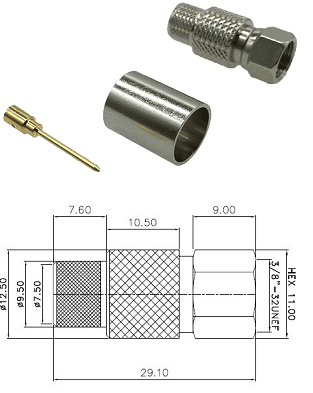 F Type Crimp Plug LMR400