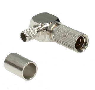 1.0/2.3 Right-Angled Crimp Plug RA7000, ST121 0.6/2.8 (Push Screw) 