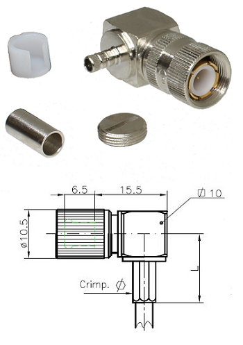 1.6/5.6 Right-Angled Crimp Plug ST212