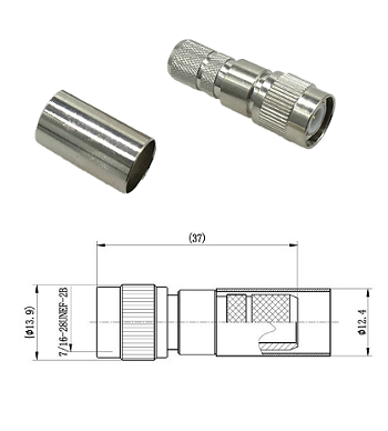 TNC Crimp Plug LMR400 Easy-Fit