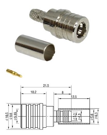 QMA Crimp Plug RG58