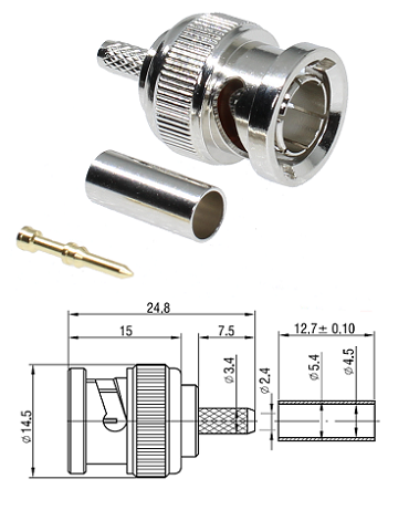 BNC Crimp Plug BT3002