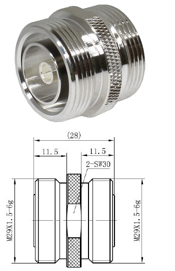 Adaptor 7/16 F/F (28mm)