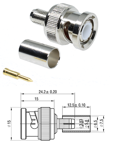 BNC Crimp Plug RG59B/U