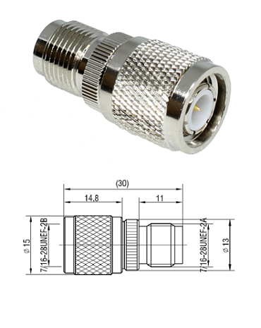 TNC Jack/Plug Straight Adaptor