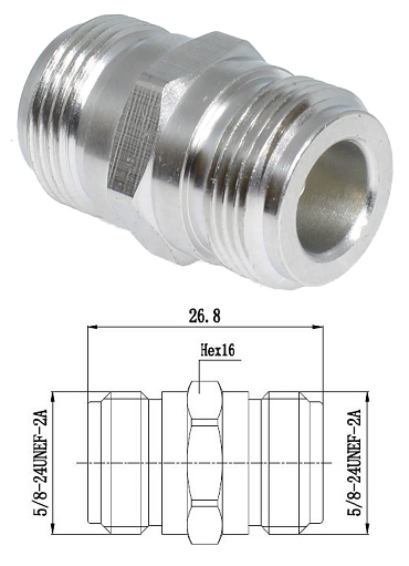 N Type Jack/Jack Straight Adaptor (26.8mm)