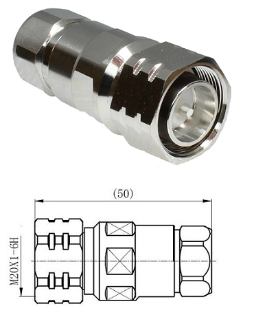 4.3/10 Male Screw Type for 1/2" Super Flexible cable