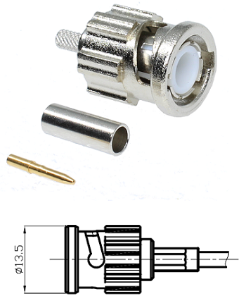 BNC Crimp Plug ST212