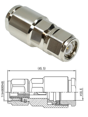 TNC Clamp Plug LMR400 (Easy-Fit)