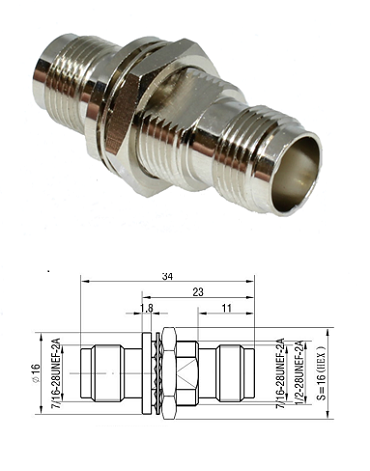 TNC Jack/Jack Bulkhead Adaptor