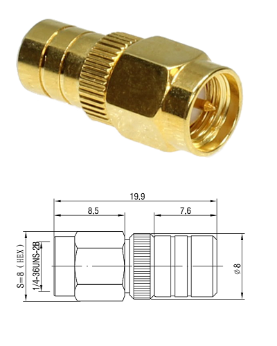 SMA Plug to SMB Plug