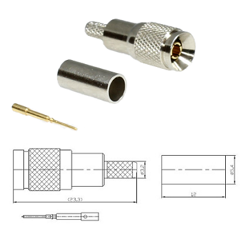 1.0/2.3 Crimp Plug BT3002 (1.07mm Crimp)